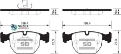 ������� ��������� �������� �������� BMW 5 IV (E39) (1995-2004)/ 7 III (E38) (1994-2001)/ X3 I (E83) (2003-2010)/ X5 I (E53) (1999-2006) Sangsin Brake...