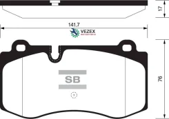 ������� ��������� MB W211/W221 06- �����. Sangsin Brake SP2195 SP2195 ����
