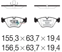 ������� ��������� BMW 3 (E46)/X3 (E83) 00- �����. Sangsin Brake SP2216 SP2216 ����