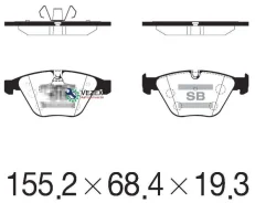 ������� ��������� BMW 3(E90) 05- Sangsin Brake SP2210 SP2210 ����