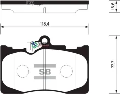 ������� �������� �.! Lexus LS 430 00 SP2302 Sangsin Brake SP2302 SP2302 ����