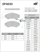 ������� ��������� �������� Sangsin Brake SP4033 SP4033 ����