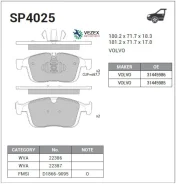 ������� ��������� �������� �������� �����:HI-Q Volvo XC60 I SUV (156) Sangsin Brake SP4025 SP4025 ����