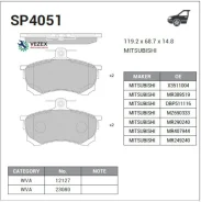 ������� �������� �.! Mitsubishi Carisma 1.6/1.8/GDi/1.9TD 95-06 SP4051 Sangsin Brake SP4051 SP4051 ����