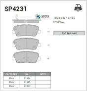 ������� �������� ������! Hyundai SantaFe, KIA Sorento 2.4/2.0-2.2D 09 SP4231 Sangsin Brake SP4231 SP4231 ����