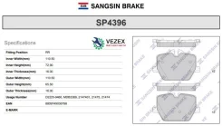 ������� ��������� BMW 3 G20 M 18- ������ Sangsin Brake SP4396 SP4396 ����