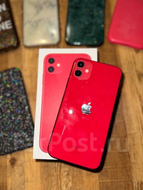 Apple iPhone 11 64гб +Apple Watch ultra, 64 гб, 6.10", красный, б/у, в ...