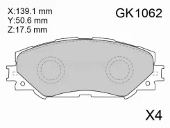 ������� ��������� (�������) Toyota Allion (T260) 07-21 / Corolla 00-19 CTR GK1062, �������� GK1062 ����