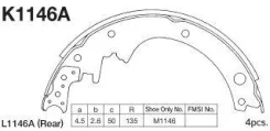 ������� ��������� ���������� K-1146A ��� Nissan ������ ������������� MK Kashiyama ������ 44060-T0400 44060-T0425 44070-T0400 44060-T6425 K-1146 �����...