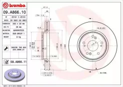 ���� ��������� �������� honda (dongfeng) cr-v (re_) 03 / 07- / honda (dongfeng) cr-v (rm_) 02 / 12- / Brembo 09A86610 09A86610 ����