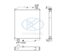 �������� ��������� Koyorad HINO300 E-3 N04C-T Dutro XZU301 XZU302 15B-F [16400-58700] 545*490*48 MT PA 1640058701 ����