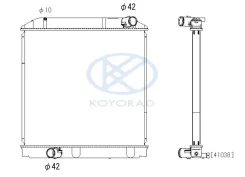 �������� ��������� Koyorad HINO Dutro XZU411 XZU423 J05D [16400-78333] 624*572*36 MT PA 1640078333 ����