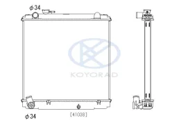�������� ��������� Koyorad Toyota DYNA 3L LY51 LY61 [16400-54700] 485*533*36 MT PA 16400-54700 1640054700 ����
