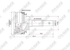 ���� �������� /TI-GUAR ��� Toyota Corona EXIV ST20#, Celica ED 3SFE 1989-1993 /ABS /27*56*26; TG-9512Z48; TO012A48 0110012A48 4341020240 4341020241 Ti...