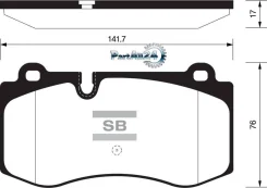 ������� ��������� Mercedes W221/W211/C219/C216/R230 �������� Sangsin Brake SP2195 SP2195 ����