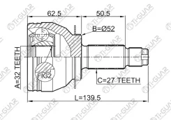 ���� �������� /TI-GUAR ��� Subaru Legacy B13 2003-2009 /32*52*27; TG-CVJ0059; 0810B13MT 1501903SX 28391SC000 28393AG030 Tiguar TG-CVJ0059 TGCVJ0059 ��...