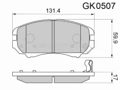 ������� ��������� (�������) Chery Tiggo 7 Pro 19-24 / Hyundai Sonata 04-10 CTR GK0507, �������� GK0507 ����