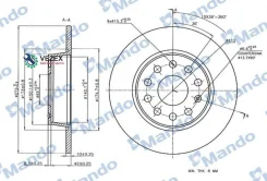 ���� ��������� AUDI (���. 2 ��. ) Mando MBC035344 MBC035344 ����