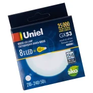 ����� ������������ GX53 "��������" 8W �������. 4000K. Uniel UL-00001671 ����