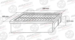 ������ ��������� AF0229W ��� Nissan Mazda Isuzu ������������� Avantech ����� 16546-V0100 13780-50Z00 16546-AA024 1N00-13-Z40 5-86121-622 A-243 MFA-366...