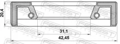 ������� ������� ��� ����������������� 31.1x42.45x8.6x20.4 | ����/��� | Febest 95FAY33420920X 95FAY33420920X ����