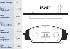 ������� �������� �. Honda Civic 2.0/1.7CDTi 02/S2000 2.0i 99 SP1434SNS GDB3250=735 02=FDB1444 ! Sangsin Brake SP1434 SP1434 ����