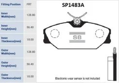 ������� �������� ��������! Renault Laguna 1.9DCi/Megane 1.8i/1.9DCi 99-02 SP1483A Sangsin Brake SP1483A SP1483A ����