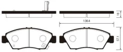 ������� ��������� �������� Honda Civic 1.3i-1.6i 16V 91-01 SP1221 Sangsin Brake SP1221 SP1221 ����