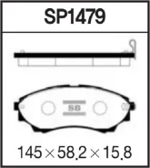 ������� �������� �. Ford Ranger 2.5TDi, Mazda Serie B 2.5D/TD 02 SP1479SNS GDB3403=1151 00 ! Sangsin Brake SP1479 SP1479 ����
