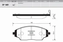 ������� ��������� ��������, �������� Sangsin Brake SP1481 SP1481 ����