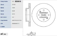 ���� ��������� �������� (241�18) 4 ��� Sangsin Brake SD2010 SD2010 ����