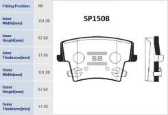 ������� �������� �. Chrysler 300C 2.7/3.5/5.7 V8 04, Dodge Charger 06 SP1508SNS GDB4135 ! Sangsin Brake SP1508 SP1508 ����