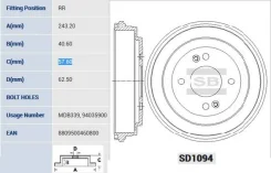 ������� ���������! Hyundai Accent/i20, KIA Rio 1.2-1.6/1.5CRDi 05 Sangsin Brake SD1094 SD1094 ����