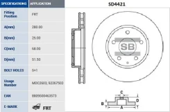 ���� ��������� Sangsin Brake SD4421 SD4421 ����