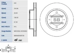 ���� ��������� ��������! Toyota Land Cruiser 100 4.2TD/4.7 98 Sangsin Brake SD4098 SD4098 ����
