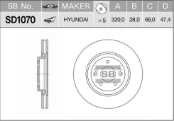 ���� ��������� Sangsin Brake SD1070 SD1070 ����