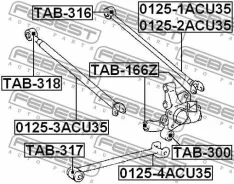 ����������� ������ ����� ��������� | ��� ����/��� | Toyota, Lexuscamry, Aurion, HV(ARL) ASV50, AVV50, GSV50, Corolla HB, LB A Febest TAB166Z TAB166Z �...