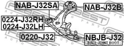 ����������� ������ �������� Nissan Teana J32, JUKE NAB-J32SA Febest NABJ32SA NABJ32SA ����