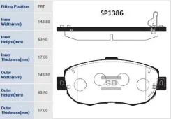 ������� ��������� �������� Toyota Lexus LS 400 92-94/Celsior UCF10 92-94 SP1386 Sangsin Brake SP1386 SP1386 ����