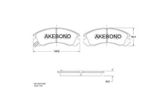 ������� ��������� �������� �������� Mitsubishi L200 AN-313WK Akebono AN313WK AN313WK ����