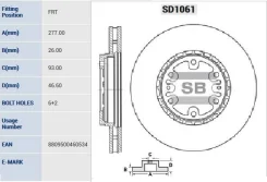 ���� ���������, �������� Sangsin Brake SD1061 SD1061 ����