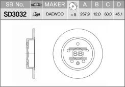 ���� ���������, ������ Sangsin Brake SD3032 SD3032 ����