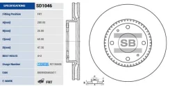 ���� ��������� �������� (280�26) 4 ��� Sangsin Brake SD1046 SD1046 ����