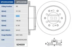 ���� ���������, ������ Sangsin Brake SD4039 SD4039 ����