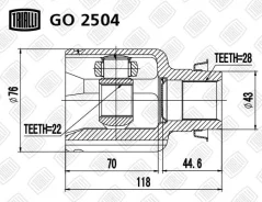 ���� ���������� ������ Mazda 3 03- 1.5 AT/MT GO2504 Trialli GO2504 GO2504 ����