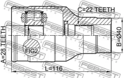 ���� ���������� ������ 28x40x22 Suzuki Swift 2003-2010 0711-RS415RH Febest 0711RS415RH 0711RS415RH ����