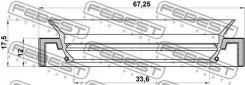 ������� ������� 33.6x67.25x12x17.5 | ����/��� | Febest 95HAY35671017R 95HAY35671017R ����