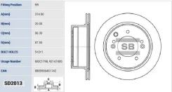 ���� ��������� ������! KIA Sorento 2.4/3.5/2.5CRDi 02 Sangsin Brake SD2013 SD2013 ����