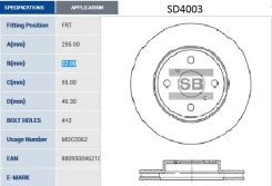 ���� ��������� �������� Sangsin Brake SD4003 SD4003 ����