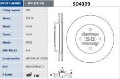 ���� ��������� �������� Sangsin Brake SD4309 SD4309 ����